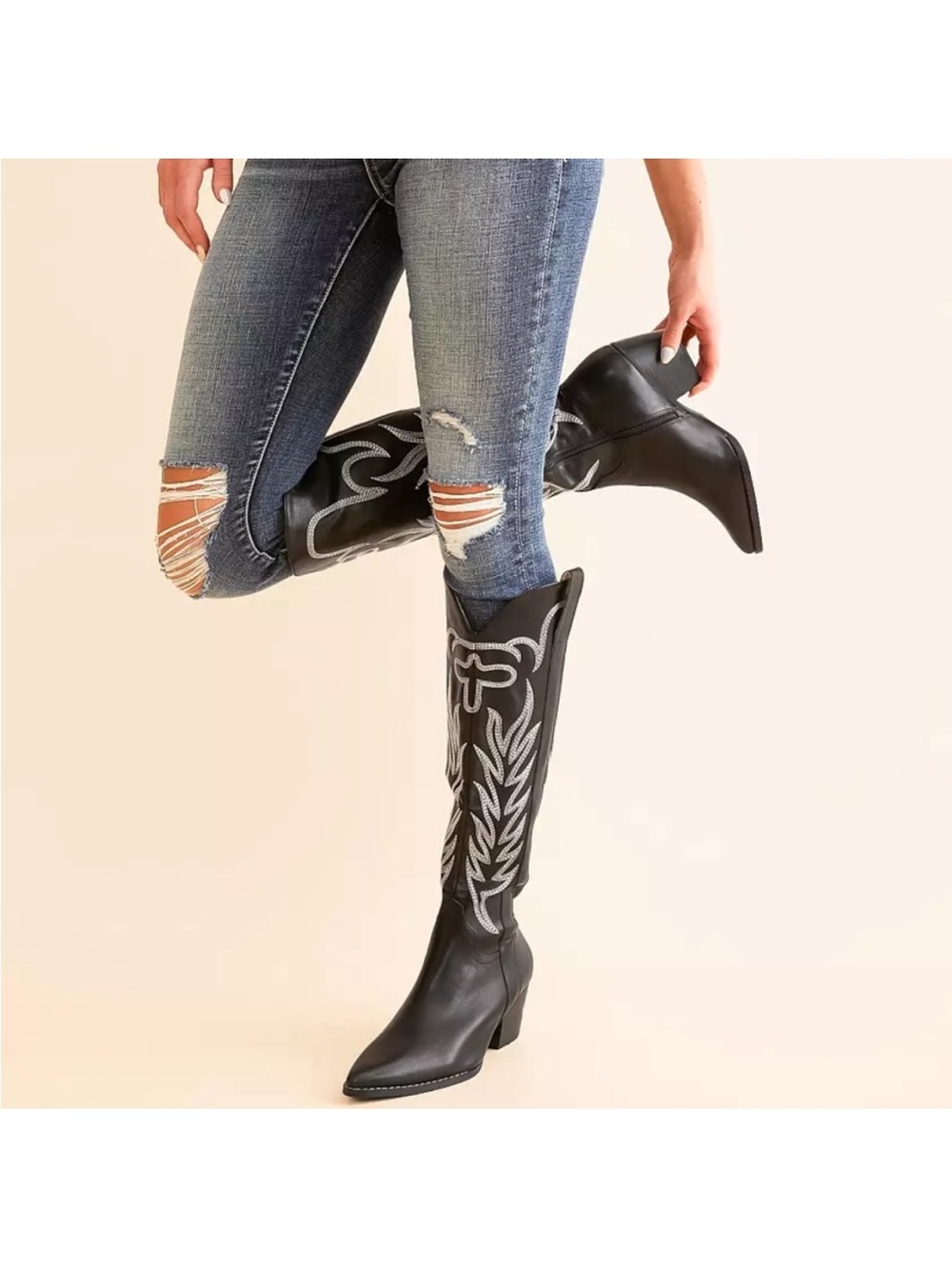Samara Western Boot in Midnight